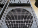 expand grey Claer PA stainless steel grille close up