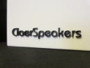 expand image of Claer desktop transmission line speaker lettering view